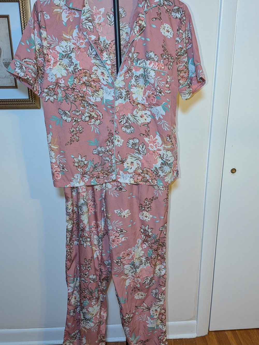 cupcakes & cashmere Pink Floral Short-Sleeve Pajama Set